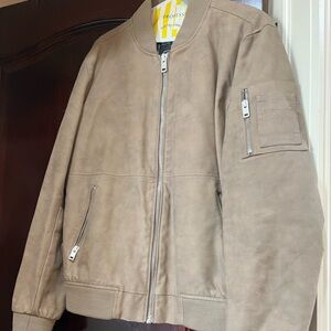 Men's Tan Bomber Jacket